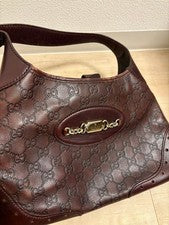 GUCCI Leather Brown Handbag #QYE77B
