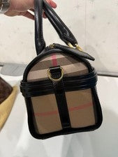 BURBERRY House Check 2-Way Mini Boston Bag #QYEMQS