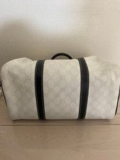 GUCCI Women's White and Black Logo Handbag, Medium Size, GUCCI #QY7PYN