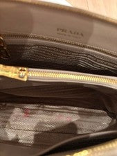 PRADA Monochrome Saffiano Leather Pink Beige Bag #QYAASQ
