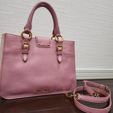 Good condition☆miu miu☆Miu Miu☆2way pink shoulder bag