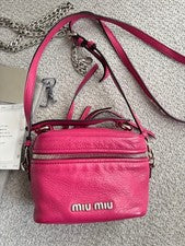 miu miu 2way mini shoulder bag pink safety appraised