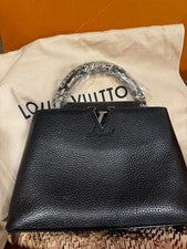 LOUIS VUITTON Capucines ※※ Black Leather #QYJ4C4