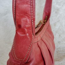 Old Coach COACH Leather One-Shoulder Bag Orange 12235 #QYKL0O