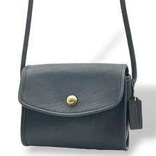 COACH Old Coach Leather Shoulder Bag, Gray #QY30IQ