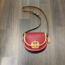COACH Old Coach Leather Shoulder Bag, Red #QY2LIM