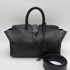 SAINT LAURENT Downtown Cabas 2-way bag, black #QY0VJY