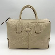 TOD'S Current 33 TOD'S Di Bag Handbag 2-way Leather Beige #QYKSWP
