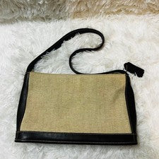 COACH Canvas Shoulder Bag, Beige, A9X6124 #QYKDLA