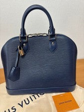 LOUIS VUITTON Alma Navy Epi Leather Handbag #QYDYOL