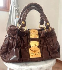 miu miu Matelasse♡Handbag Brown