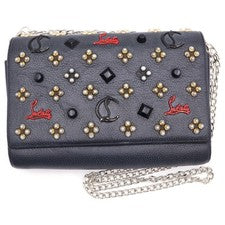 CHRISTIAN LOUBOUTIN Paloma Chain Mini Bag Shoulder Bag, Gray Leather, Si #QY2CWG