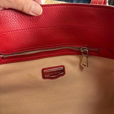 miu miu leather tote bag red