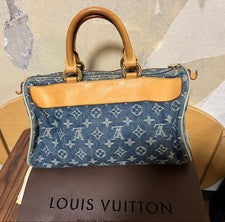 Louis Vuitton Monogram Denim Handbag Speedy #QYFGK6
