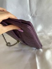 CHANEL 2.55 Chocolate Bar Chain Bag Purple W24cm #QY69S7