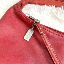 COACH 9921 Crescent Moon Shoulder Bag, One-Shoulder, Red #QY0VGT