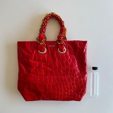 Miu Miu Crocodile Chain Tote Hand Bag