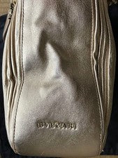 BVLGARI Monete Chain Tote Nappa Plissé Gold #QY9GBW