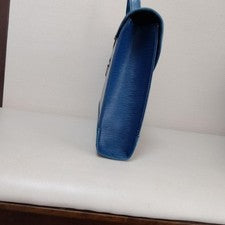 GUCCI LOUIS VUITTON handbag, blue with gold hardware, authenticated. #QY2DTI
