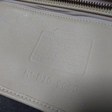 COACH Leather One-Shoulder Bag, Ivory, Genuine Leather, Beige #QYIG4M