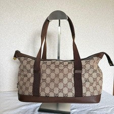 Gucci handbag, GG canvas, brown. #QYDAJL