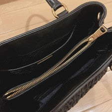 PRADA handbag, black, gathered nylon #QY4BPP