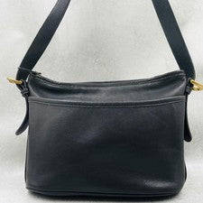 Old Coach One-Shoulder Bag, Black Leather, 4143 #QYF0NY