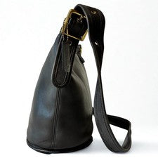 Old Coach 9953 Bucket Shoulder Bag, Black, Genuine Leather #QY6NEK