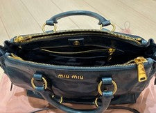 miu miu 2way handbag navy
