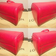 LOUIS VUITTON Epi Mini Boston Handbag Red #QYEEE2