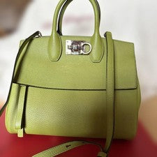 Ferragamo women's bag, Gancini design, 2-way #QYBDRC