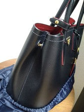 PRADA Black Leather Tote Bag #QYF1CQ