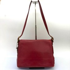 Old Coach Messenger Bag, Club Tan Leather, Red Charm #QY1Q2Y