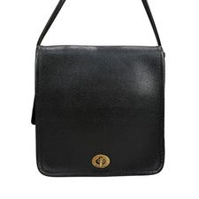 OLD COACH sholder bag leather blach #QYGQ1I