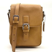 OLD Coach Mini Shoulder Bag, Beige Leather #QYD2UT
