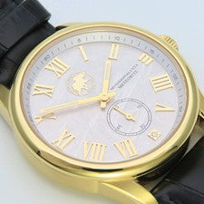 Hunting World Watch HWM060 Stainless Steel Leather Gold Black Dial Silve #QY3NAX