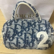 DIOR Trotter Mini Boston Bag, Terry Cloth, DIOR, White, Nylon #QYAB8M