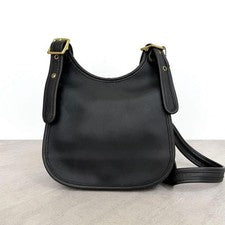 COACH Old Coach shoulder bag with gold hardware, black., Genuine Leather #QY90SF