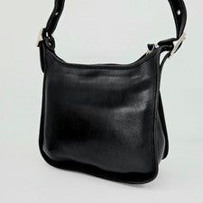 Old Coach Legacy Zip Shoulder Bag, Made in USA, Black #QYFNY7