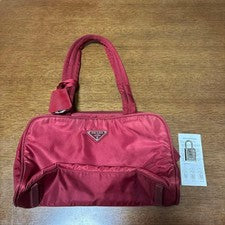 PRADA Nylon Handbag, Red #QYCVDK