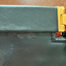 Prada black leather clutch; the leather inside was old and has been repl #QYDIDD