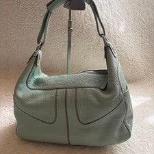 TOD'S Color: Tod's handbag, green, grained leather, genuine Green #QYDJB6