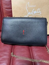 CHRISTIAN LOUBOUTIN Paloma Chain Shoulder Bag, Black, Leather #QY4PTE