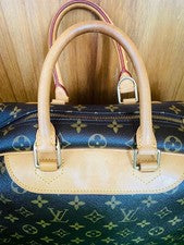 Louis Vuitton handbag, navy brown #QYEDGG