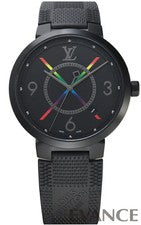 Weekly Special: LOUIS VUITTON Tambour Slim Rainbow QA113 Black Men's Wat #QYCFMJ
