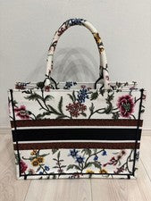 Christian Dior Book Tote Medium Floral Embroidery #QY9O94