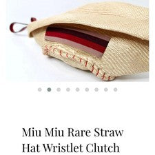 miumiu Miu Miu Hard to Find Straw Hat Clutch Bag archive
