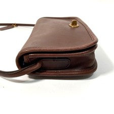 OLD COACH Leather Shoulder Bag with Turnlock Closure #QY30XN