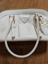 PRADA Leather White Handbag #QY272G