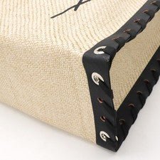Christian Louboutin Cabalace Small Tote Bag Shoulder Bag Raffia Beige Bl #QYK5BU
